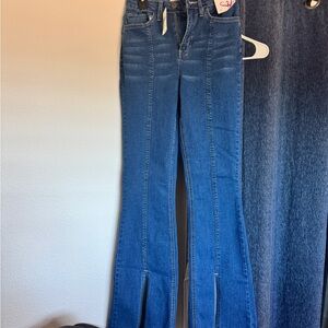 Banana Republic Medium Blue Flare Jeans with Front Seams